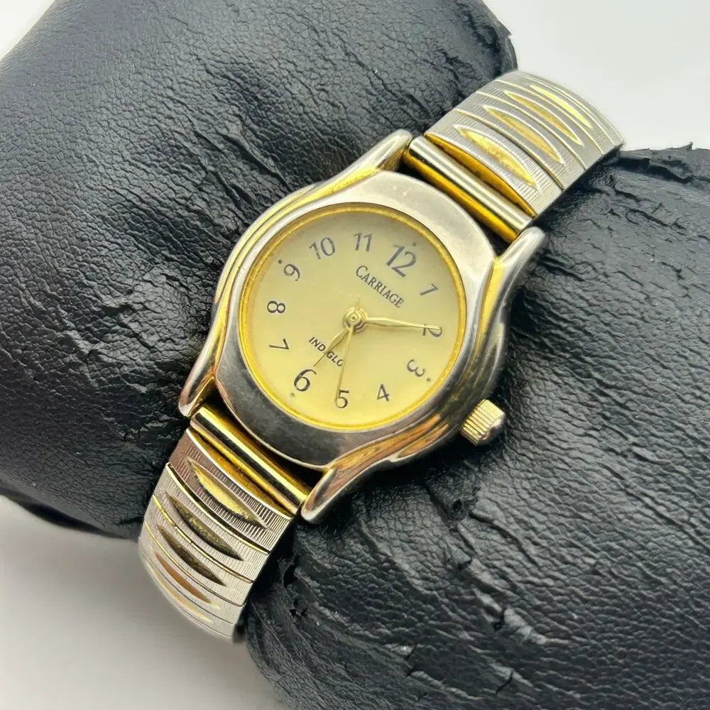 Vintage Carriage by Timex Indiglo Women’s Quartz Watch Working New Battery